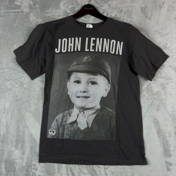 John Lennon Shirt Mens Medium Graphic Tee Imagine Peace Anvil Blue Bar Tag Y2K - Picture 3 of 14